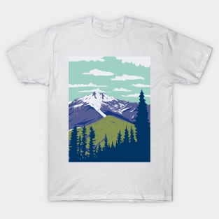 Glacier Peak in Cascade Volcanic Arc in North Cascade Washington State WPA Poster Art T-Shirt